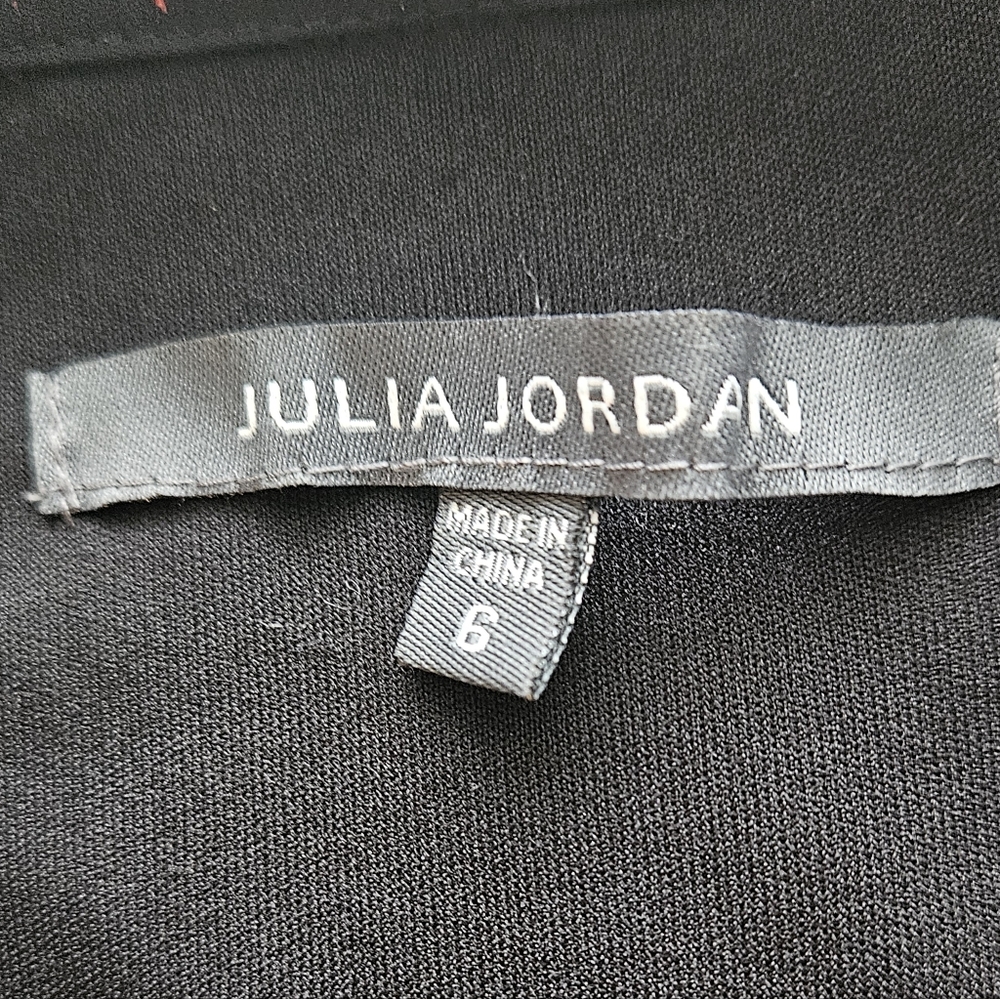 Julia Jordan Floral Button Front Fit And Flare Long Sleeve Sharkbite Hem Midi 6 - Picture 12 of 14